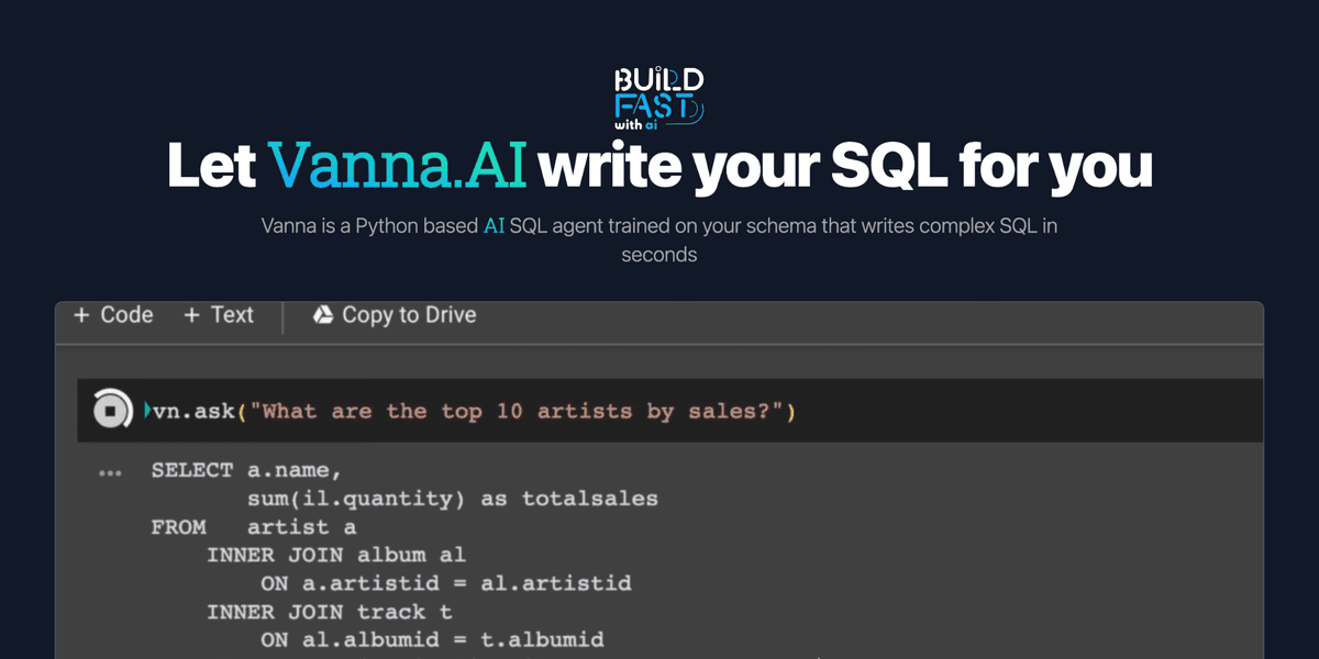 Vanna.AI: Turning Words into SQL Magic for Effortless Data Analysis
