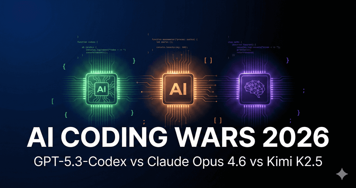 GPT-5.3-Codex vs Claude Opus 4.6 vs Kimi K2.5 (2026)