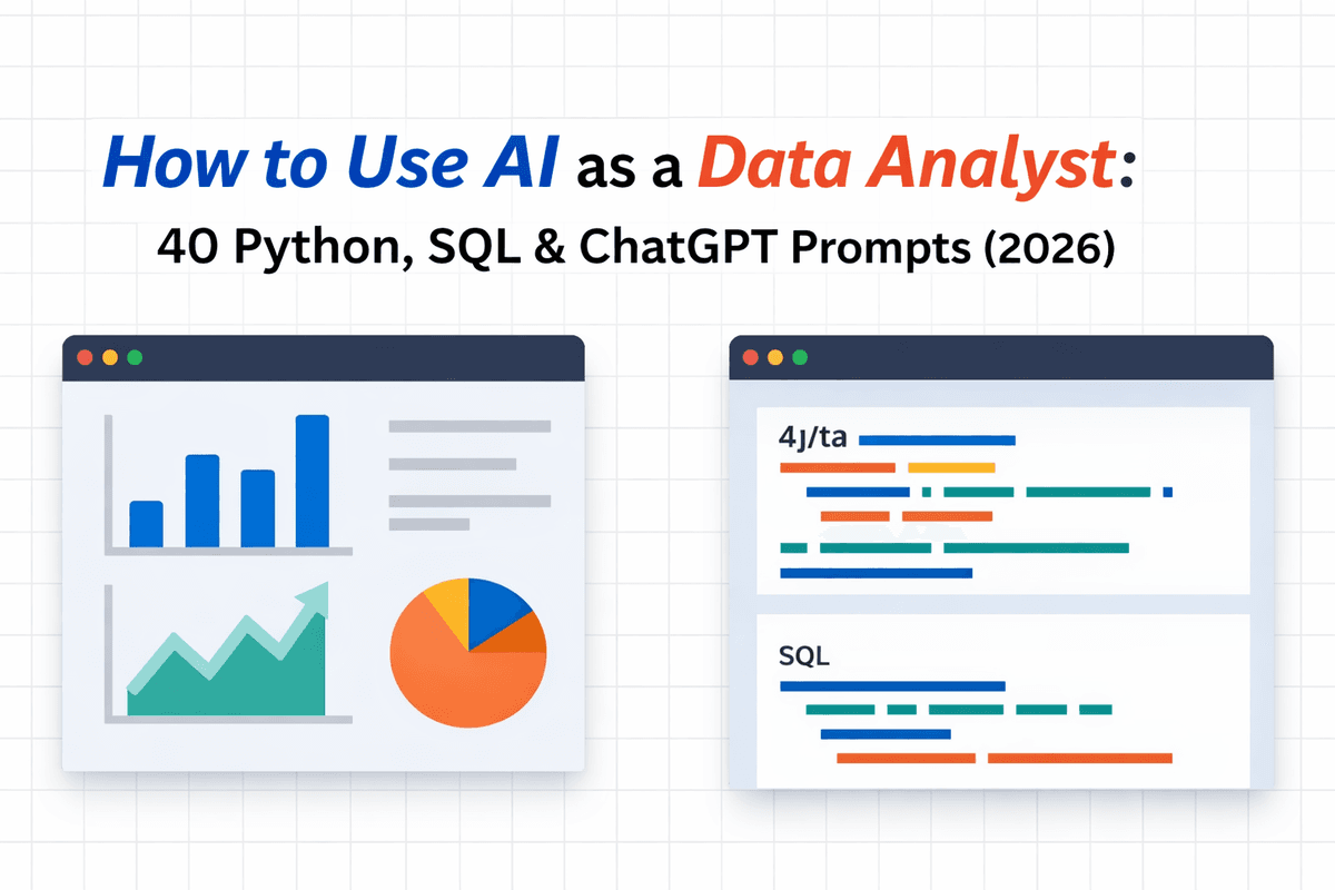 How to Use AI as a Data Analyst: 40 Python, SQL & ChatGPT Prompts